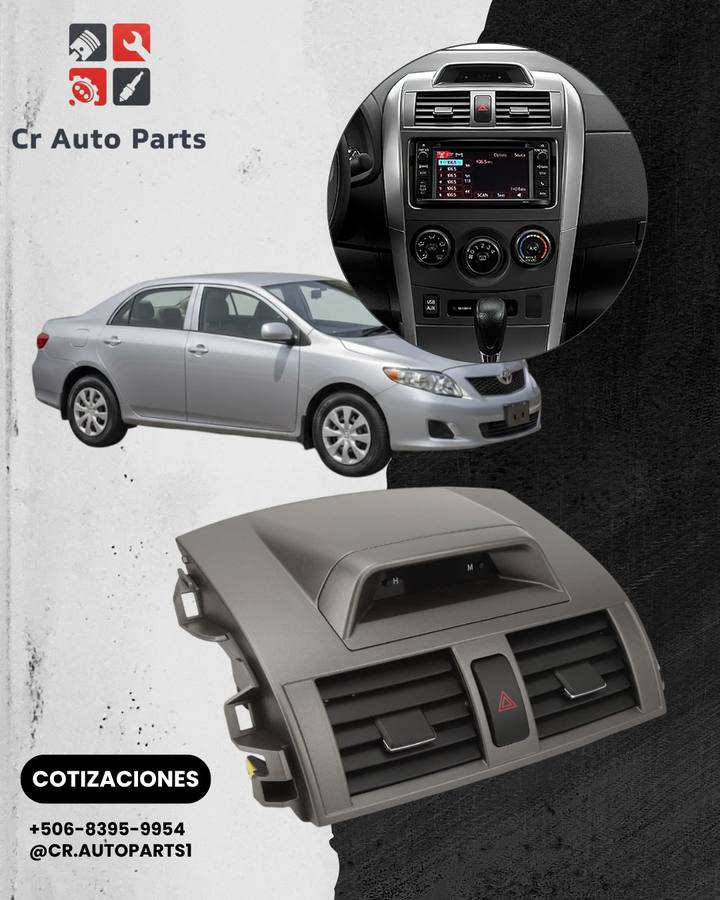 Tapa central del dash con reloj Corolla 2009–2013, Toyota Corolla
