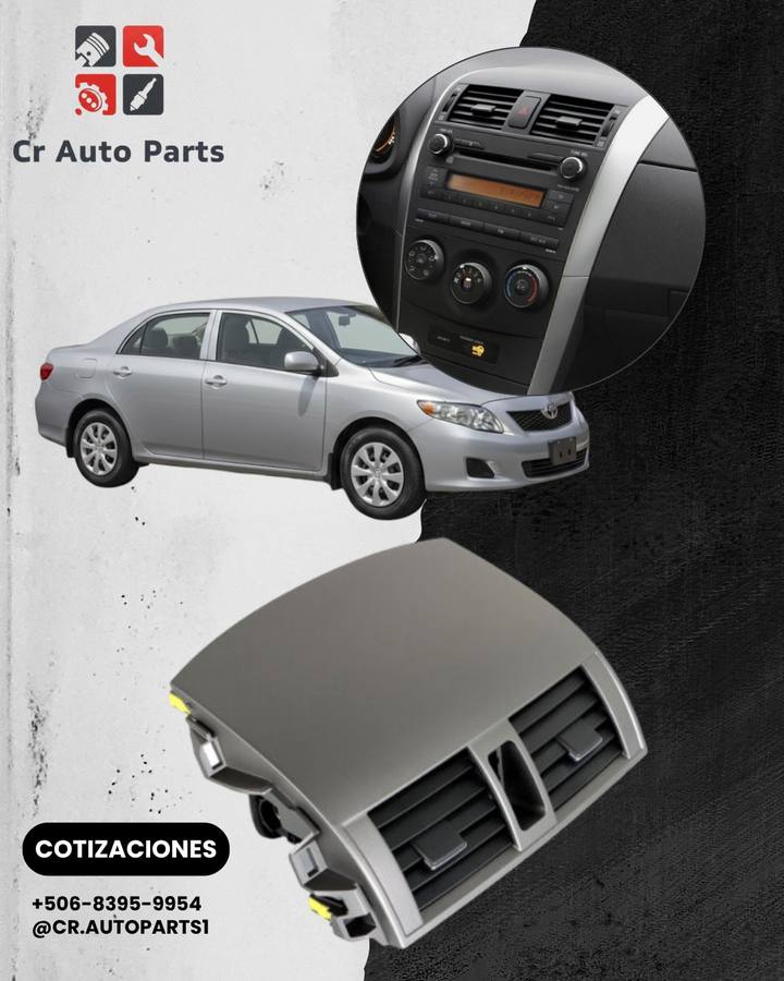 Tapa central del dash sin reloj Corolla 2009–2013, Toyota Corolla