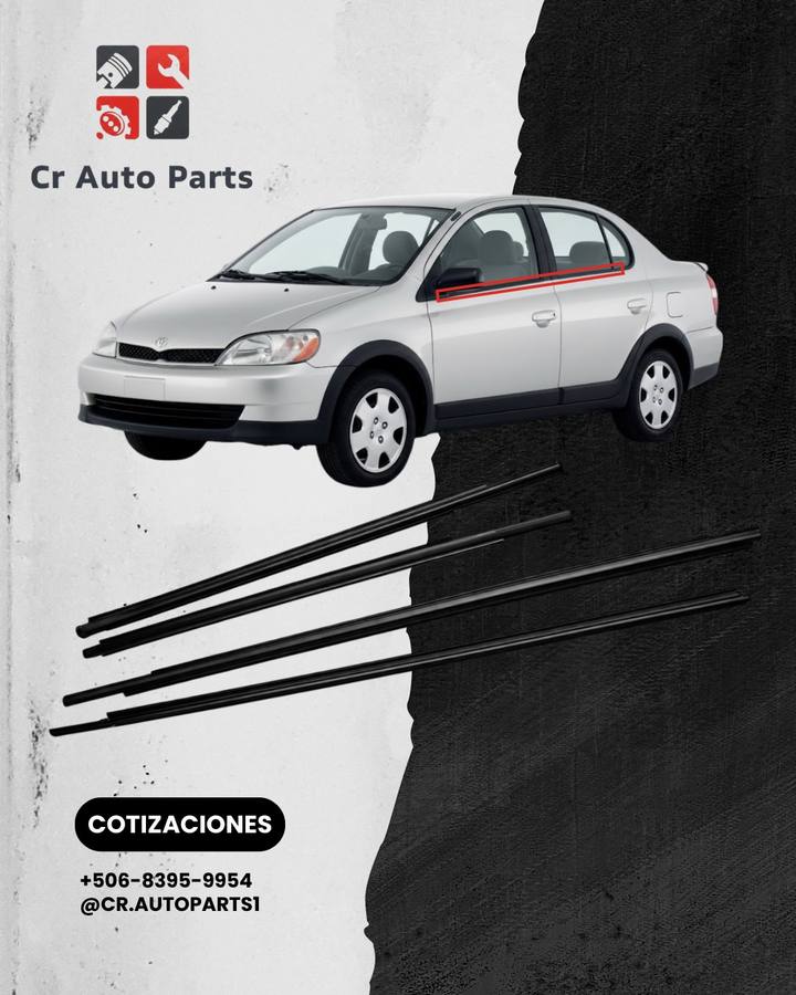 Molduras de ventana Echo 4 puertas 2000–2002, Toyota Echo 4 puertas