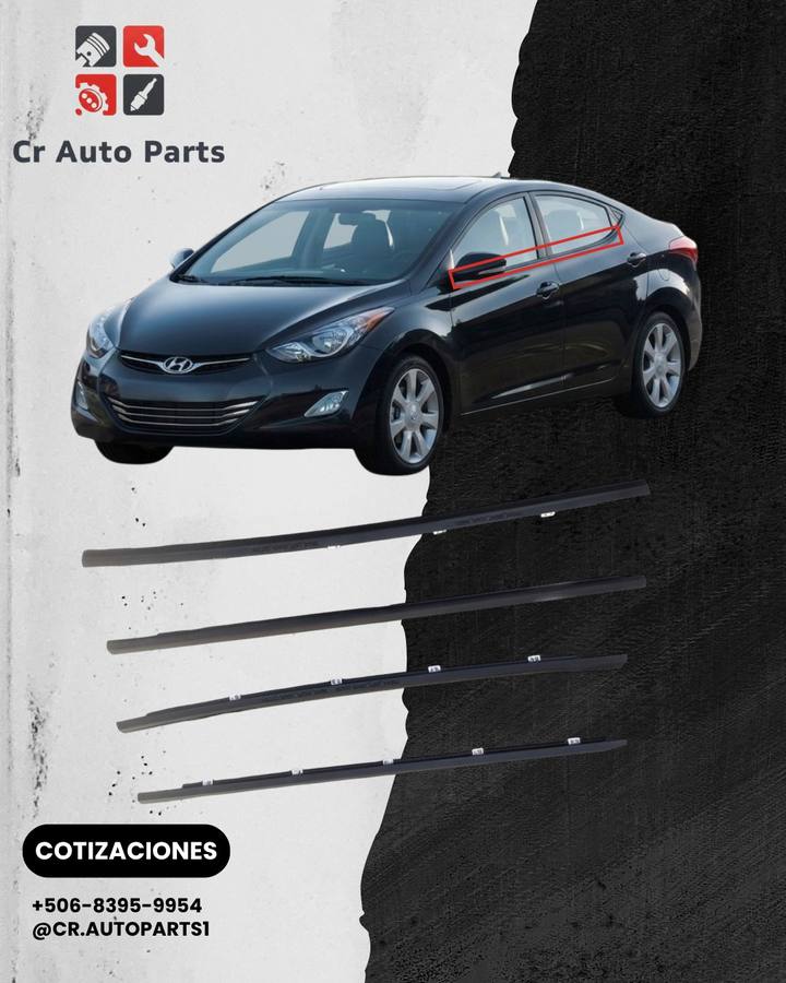 Molduras de ventana Elantra 2010–2015, Hyundai Elantra