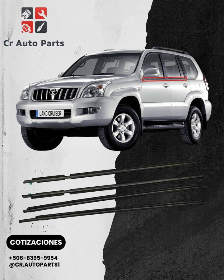 Molduras de ventana Prado 2003–2009, Toyota Prado